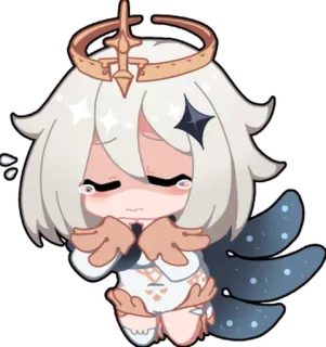 😢 Paimon Genshin Impact Paimon, Genshin Impact, anime, chorando, kawaii, video game, adesivo telegram sticker