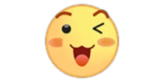 😜 emoji, smiley, wink, face, expression telegram sticker