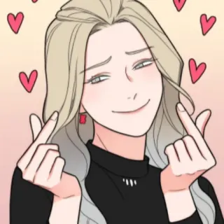 😩 coeur, amour, mignon, fille, sourire, jolie whatsapp sticker