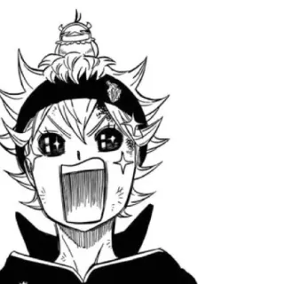 🤩 Asta Black Clover Asta, Black Clover, anime, manga, character, funny telegram sticker