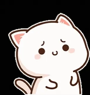 🥺 gatto, carino, adesivo, cartone animato, animale, gattino telegram sticker