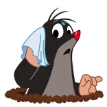 😰 Mole cartoon, animal, mole, cute whatsapp sticker