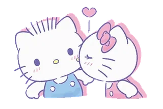 💞 Hello Kitty hello kitty, beso, lindo, kawaii, sanrio, dibujos animados, corazón whatsapp sticker