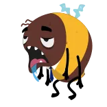 🤤 Biene, Cartoon, erschöpft, schläfrig, müde, lustig, süß telegram sticker