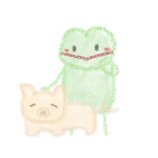 🐷 rã, porco, animais, fofo, desenho animado telegram sticker