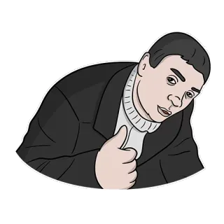 👍 homme, costume, geste, personne telegram sticker