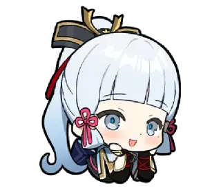 🥰 Kamisato Ayaka Genshin Impact anime, video game, character, cute, ayaka telegram sticker