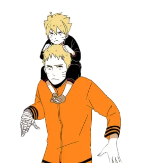 😤 Naruto Аниме, Наруто, Персонажи, Отец, Сын telegram sticker
