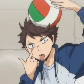 💗 Oikawa Tooru Haikyuu!! Anime, Haikyuu, Oikawa Tooru, Pallavolo, Personaggio, Manga telegram sticker