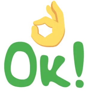 👍 OK! ok-gebaar, ok, aanstootgevend gebaar, emoji telegram sticker