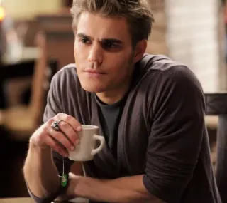 😀 Stefan Salvatore The Vampire Diaries Paul Wesley, Stefan Salvatore, vampire, The Vampire Diaries, tea telegram sticker