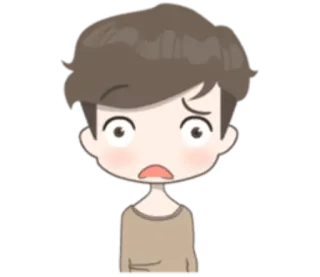 😧 Dibujo animado, Persona, Triste, Preocupado, Molesto, Personaje, Ilustración telegram sticker