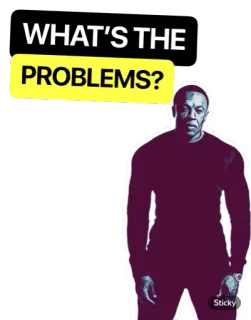 😬 Dr. Dre WHAT'S THE PROBLEMS? Rap, Música, Hip Hop, Artista, Produtor whatsapp sticker