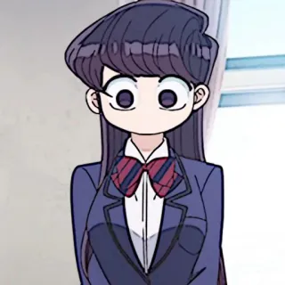 🧬 Komi Shouko Komi Can't Communicate Anime, Manga, Uniforme scolaire, Komi Can't Communicate, Komi Shouko, Mignon, Fille whatsapp sticker