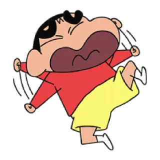 😀 Shin-chan Crayon Shin-chan Shin-chan, Crayon Shin-chan, Anime, Cartoon, Grappig, Schattig, Kind telegram sticker