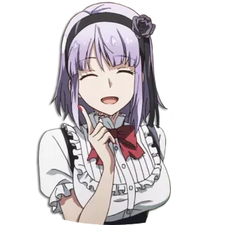☝ Anime, Mädchen, Charakter, Lächeln, Fröhlich telegram sticker
