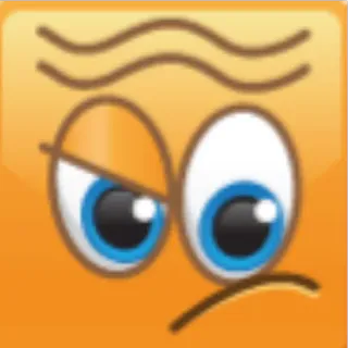 🤔 Emoji, Rosto, Expressão, Bravo, Irritado, Desenho animado whatsapp sticker