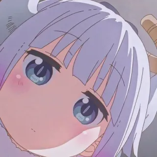 💕 Kanna Kamui Miss Kobayashi's Dragon Maid Anime, Kanna, Kanna Kamui, Dragon Maid, Carino, Cartone animato, Personaggio telegram sticker