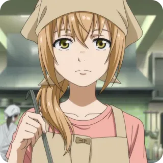 🙂 アニメ, 女の子, シェフ, かわいい, 漫画, エプロン telegram sticker
