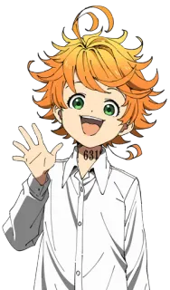 👋 Emma The Promised Neverland 63194 Anime, Manga, The Promised Neverland, Emma, Charakter, Sticker whatsapp sticker