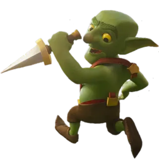 😯 Goblin Clash of Clans goblin, clash of clans, knife, green, running, fantasy, game telegram sticker