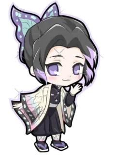 😊 Shinobu Kocho Demon Slayer Anime, Demon Slayer, Shinobu Kocho, Chibi, Sticker telegram sticker