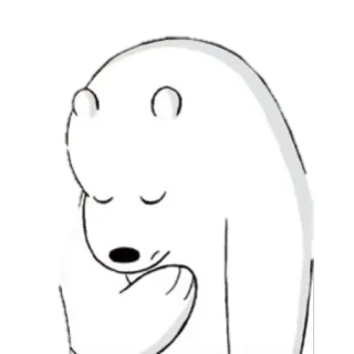 🐼 Ice Bear We Bare Bears Urso Polar, Urso, Triste, Desenho animado, We Bare Bears telegram sticker