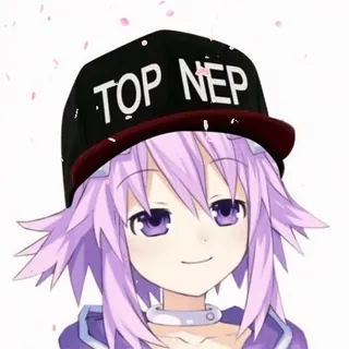 😎 Neptune TOP NEP Anime, Cartoni animati, Nettuno, Hyperdimension Neptunia, Gioco telegram sticker