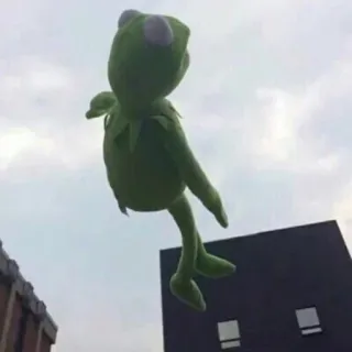 🏙 Kermit the Frog Kermit, rana, marioneta, meme telegram sticker