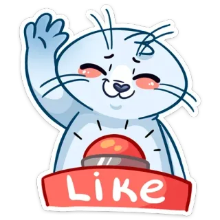 👍 Like Suka, Segel, Binatang, Lucu, Setuju, Tombol telegram sticker