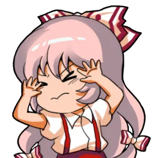 😣 Anime, Ragazza, Chibi, Carino, Personaggio telegram sticker