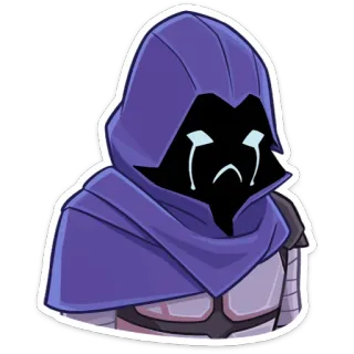 😢 hood, crying, sad, tears, mask whatsapp sticker