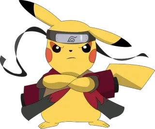 🤓 Pikachu Naruto Pikachu, Naruto, Crossover, Anime, Manga, Pokémon telegram sticker