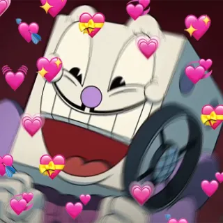 😍 King Dice Cuphead King Dice, Cuphead, Cartoon, Spiel, Herz Emojis telegram sticker