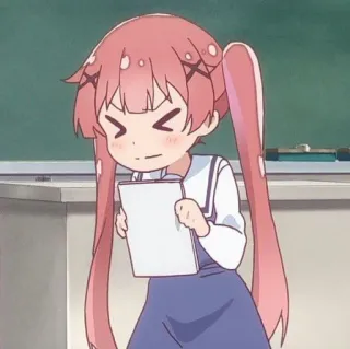 🌸 Anime, Chica, Lindo, Escuela, Enojado, Documento telegram sticker