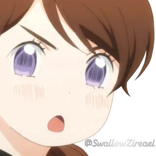😲 Anime, Phụ nữ, Biểu cảm, Sốc, Phim hoạt hình telegram sticker