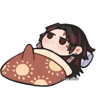 🍆 @HAWKS Chibi, Niedlich, Cartoon, Pilz, Schläfrig, Gemütlich whatsapp sticker