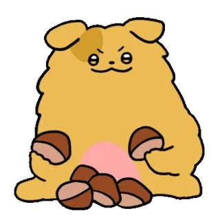 ❤️ chien, animal, dessin animé, mignon, châtaignes, dessin, animal de compagnie telegram sticker