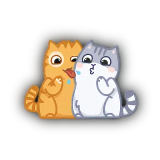 😚 gato, adesivo, desenho animado, animais telegram sticker