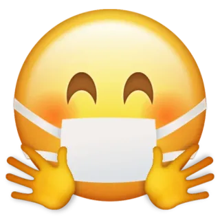 🤗 Emoji, Masker, Covid, Pandemi, Keamanan, Kesehatan, Perlindungan whatsapp sticker