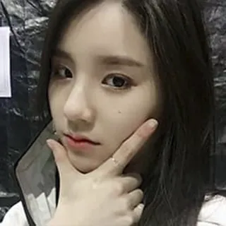 🐰 mulher, retrato, selfie, menina, rosto, bonita telegram sticker