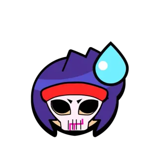 ❤️ Emoji, Keringat, Tengkorak, Cemas, Seni digital, Takut whatsapp sticker