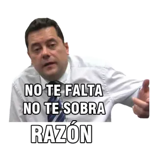 🤔 NO TE FALTA
NO TE SOBRA
RAZÓN spanish, phrase, quote, reason, agreement telegram sticker