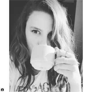 ☕ VERSACE женщина, кофе, напиток, чашка, портрет, мода telegram sticker