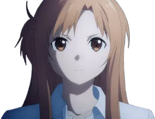 😕 Asuna Yuuki Sword Art Online Anime, Sword Art Online, Asuna, Personagem, Garota, Desenho animado telegram sticker