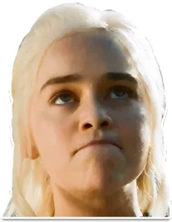 😐 Daenerys Targaryen Game of Thrones 대너리스 타르가르옌, 왕좌의 게임, 표정, 캐릭터, TV 프로그램 telegram sticker