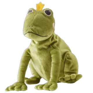 🐸 rã, pelúcia, fofo, animal, verde, anfíbio, brinquedo whatsapp sticker