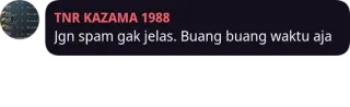 🤔 Jgn spam gak jelas. Buang buang waktu aja telegram sticker