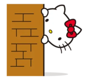 😕 Hello Kitty Dessin animé, Kawaii, Chat, Mignon telegram sticker
