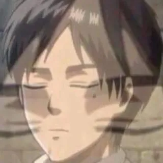 🕊 Eren Yeager Attack on Titan Anime, L'Attaque des Titans, Eren Yeager, Manga, Sticker, Sérieux, Personnage whatsapp sticker